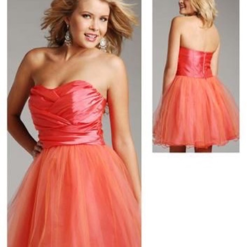 Pink and Orange Cocktail Dress